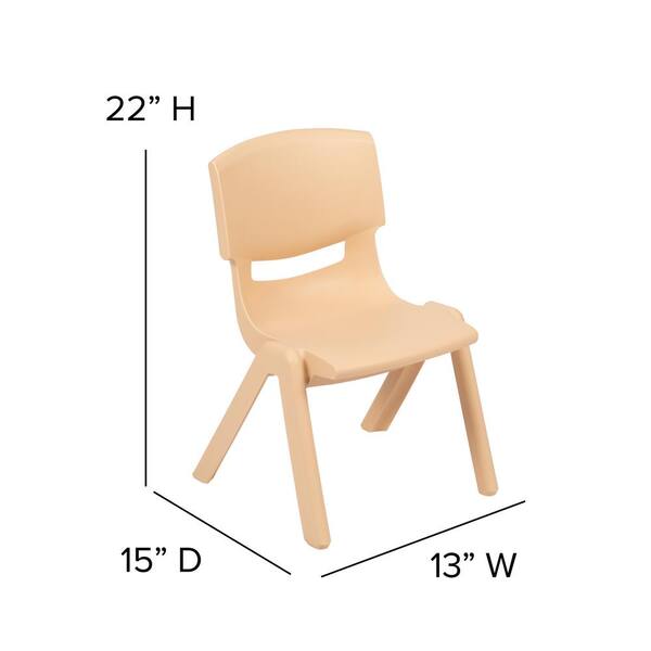 Carnegy Avenue 4-Pack Natural Plastic Stackable School Chair