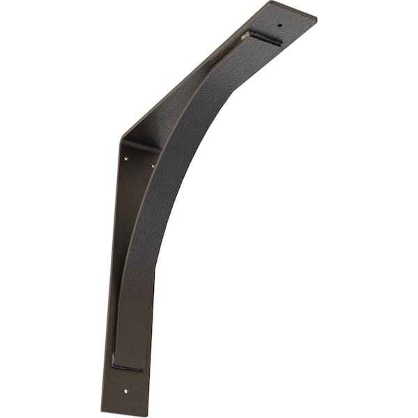 Ekena Millwork 3 in. W x 18 in. H x 18 in. D Hammered Dark Bronze Morris Steel Bracket