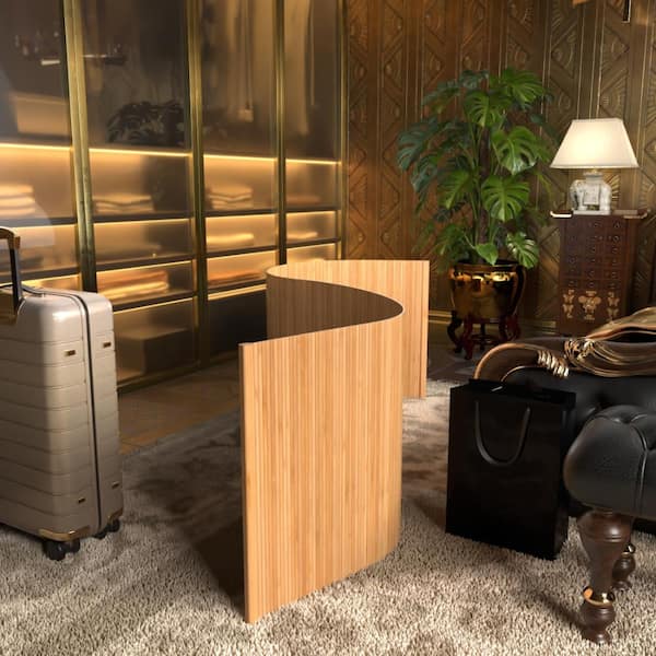 RED LANTERN Bamboo Wave 24 in. Honey Room Divider BF-2WAVE-HON