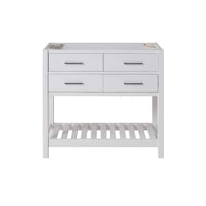 Harrison 36 in. W x 21 in. D x 34 in. H Bath Vanity Cabinet without Top in White