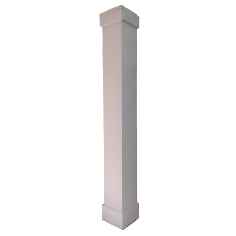 12 in. x 4 ft. Premium Square PVC Column Wrap Kit-Modern Series