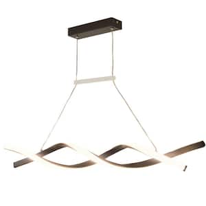 Brody 2-Light Dimmable Integrated LED Black Kitchen Island Pendant Light