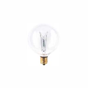 15-Watt G16.5 Clear Dimmable (E12) Candelabra Screw Base Warm White Light Incandescent Light Bulb, 2700K (40-Pack)