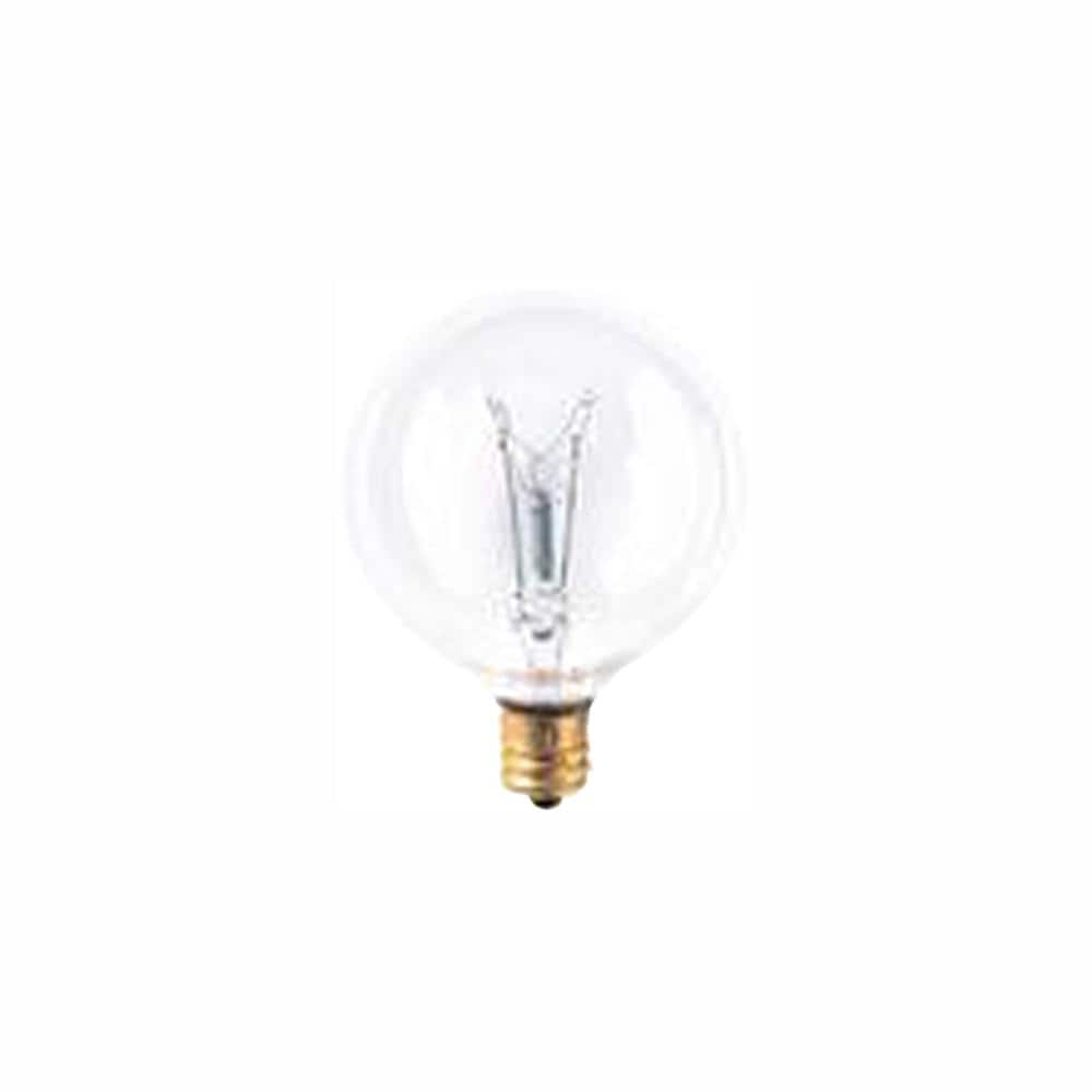 25-Watt Warm White Light G16.5 (E12) Candelabra Screw Base Dimmable Clear I