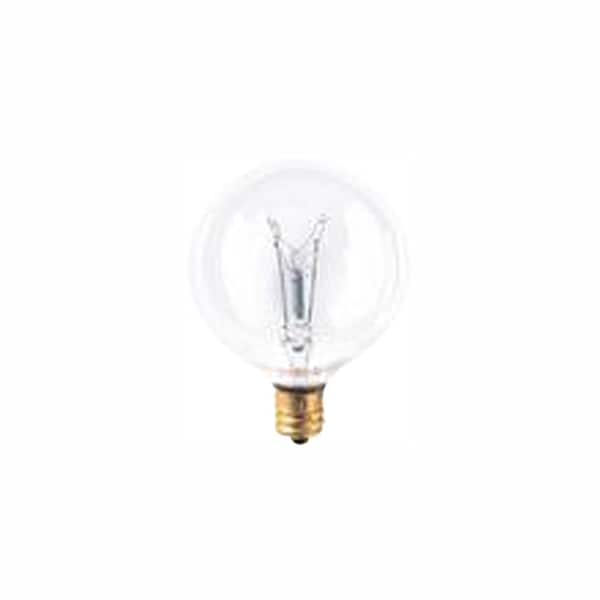 25-Watt Warm White Light G16.5 (E12) Candelabra Screw Base Dimmable Clear Incandescent Light Bulb, 2700K (40-Pack)