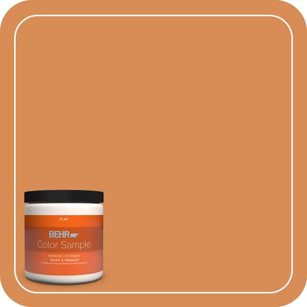 BEHR PREMIUM PLUS 8 oz. #260D-5 Amber Wave Flat Interior/Exterior Paint & Primer Color Sample