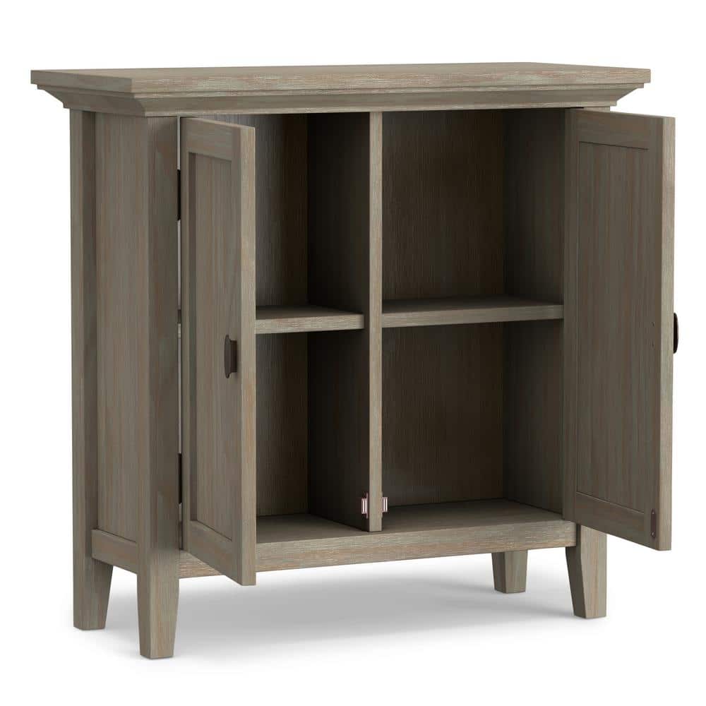 Simpli Home Redmond SOLID WOOD Low Storage Cabinet