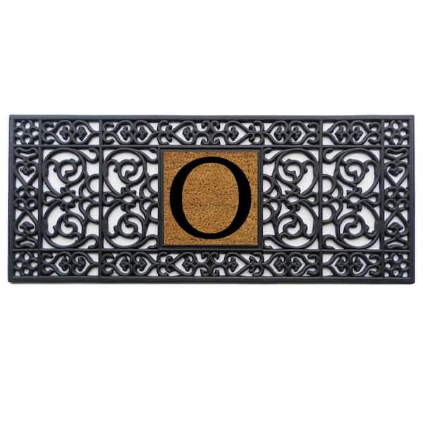 17 in. x 41 in. Rubber Monogrammed O Door Mat