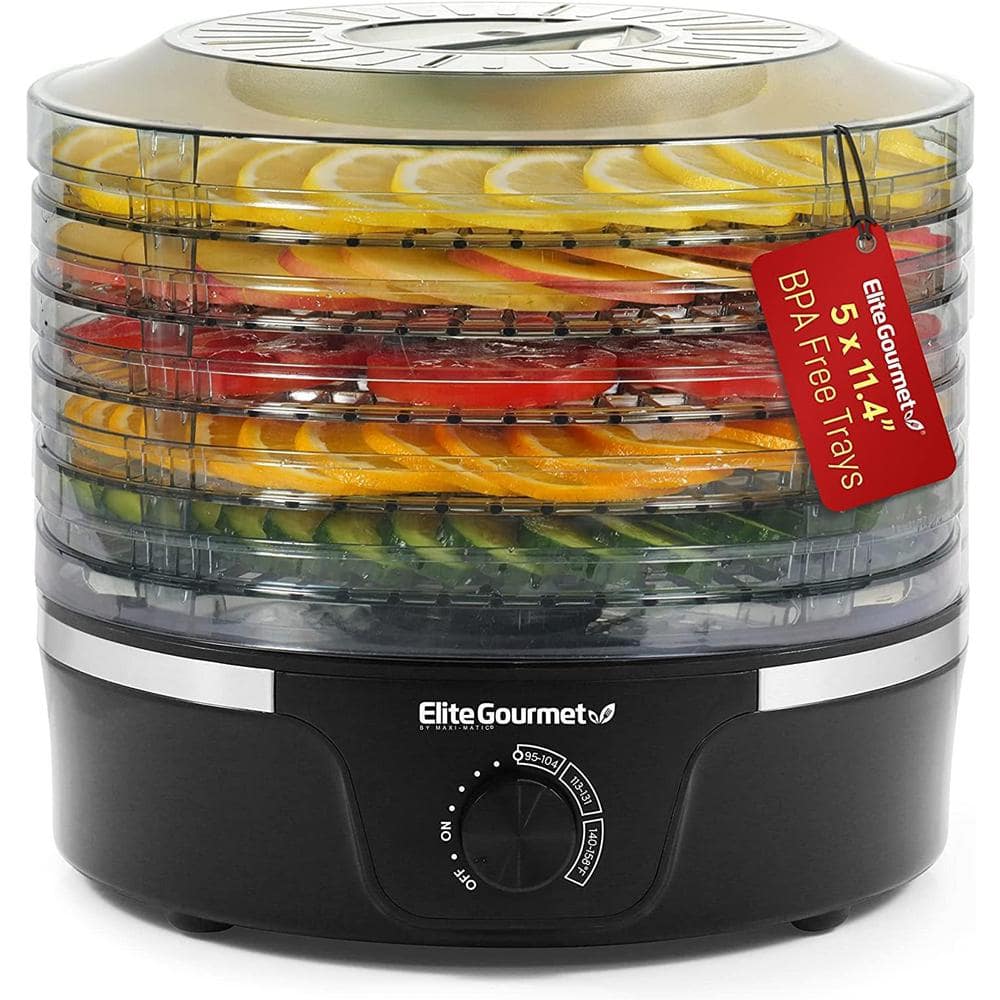 5-Tier Food EFD770WD Dehydrator With Adjustable Temp And Timer Control