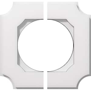 1 in. P X 6 in. C X 10 in. OD X 6 in. ID Locke Architectural Grade PVC Contemporary Ceiling Medallion, Two Piece