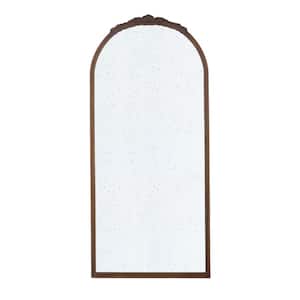 Anky 29.3 in. W x 65.2 in. H MDF Framed Brown Wall Mounted Decorative Full-Length Mirror