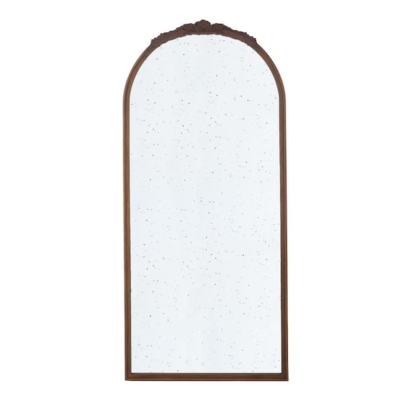 Miscool Anky 29.3 in. W x 65.2 in. H MDF Framed Brown Wall Mounted Decorative Full-Length Mirror