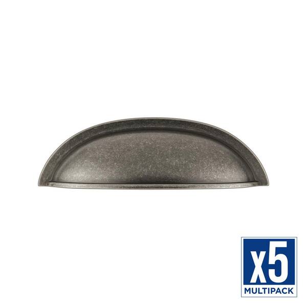 Black Nickel Vibed Hickory Hardware P3077-BNV Williamsburg Collection Traditional 3 Center to Center Narrow Cup Pull 4.75 Black Nickel Vibed Hickory Hardware P3077-BNV Williamsburg Collection Traditional 3 Center to Center Narrow Cup Pull 4.75
