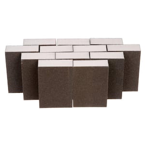 3-3/4 in. x 2-5/8 in. x 1 in. 100 Grit Fine Sanding Sponge Block (12-Pack)