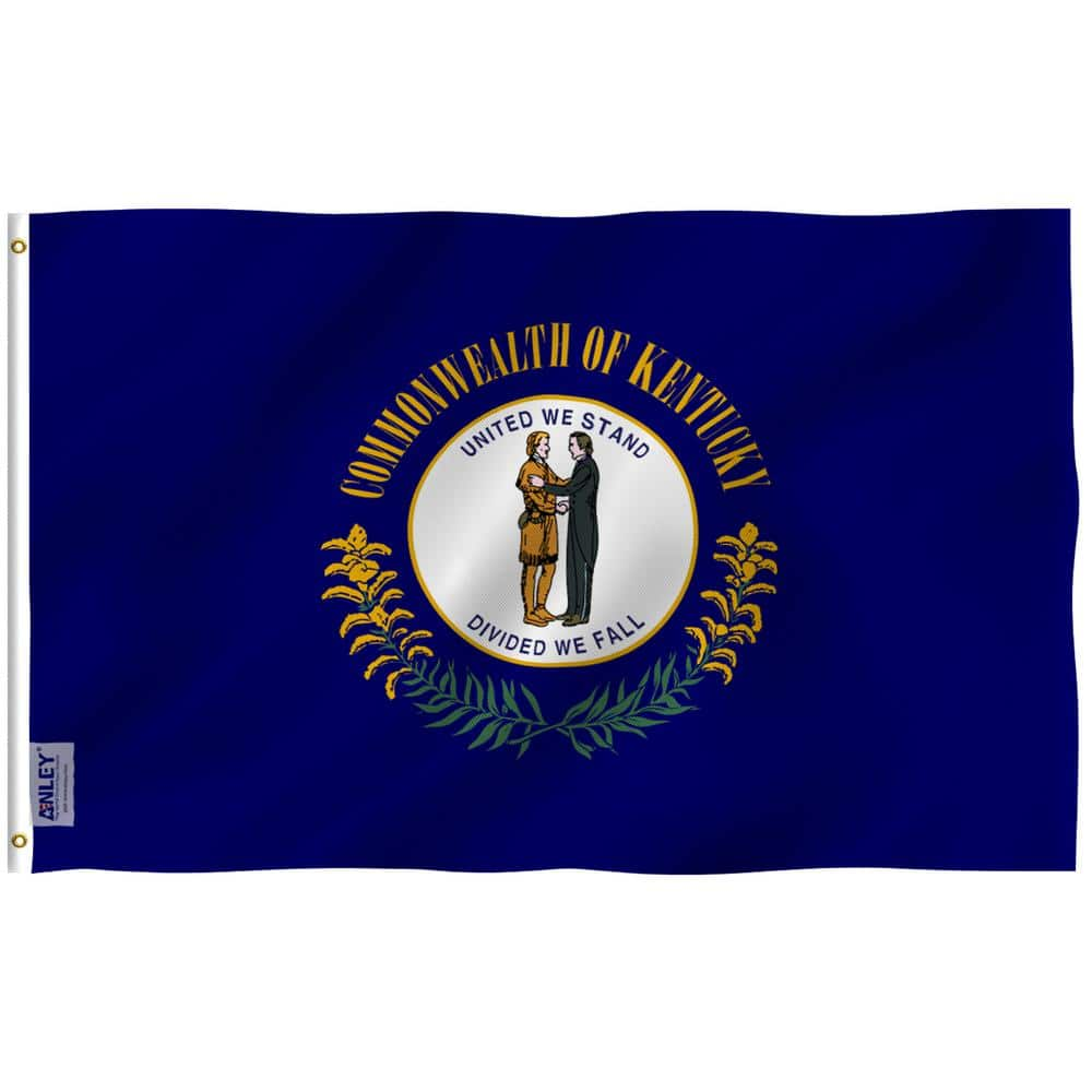 ANLEY Fly Breeze 3 ft. x 5 ft. Polyester Kentucky State Flag 2-Sided Flags Banners with Brass Grommets and Canvas Header