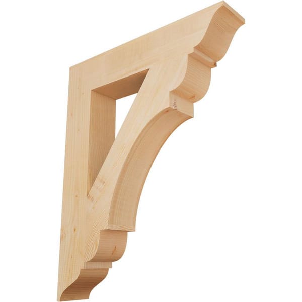 Ekena Millwork 5.5 in. x 40 in. x 32 in. Douglas Fir Olympic Traditional Smooth Bracket