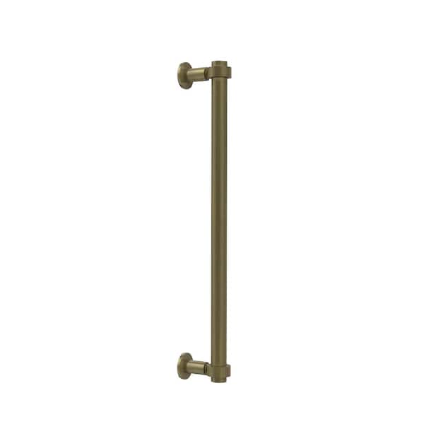 Contemporary 18 in. Back to Back Shower Door Pull in Antique Brass