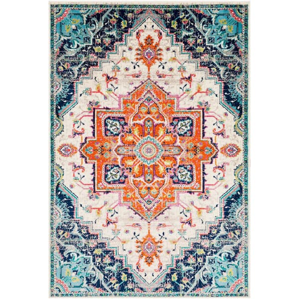 Sora Orange 8 ft. 10 in. x 12 ft. 9 in. Oriental Area Rug