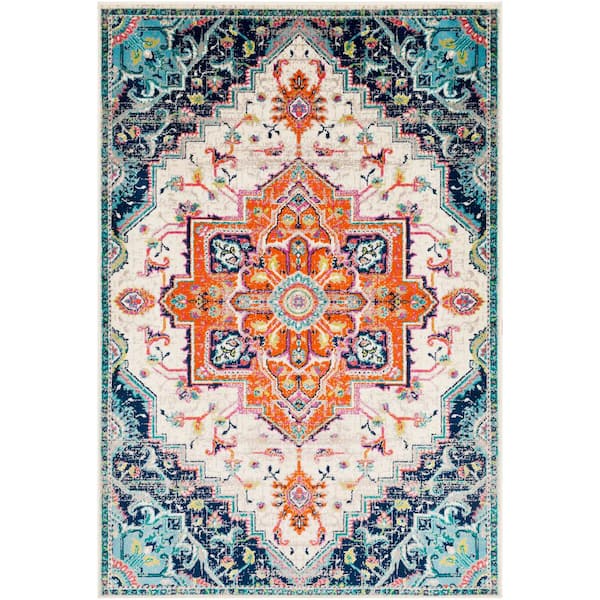 Livabliss Sora Orange 8 ft. 10 in. x 12 ft. 9 in. Oriental Area Rug