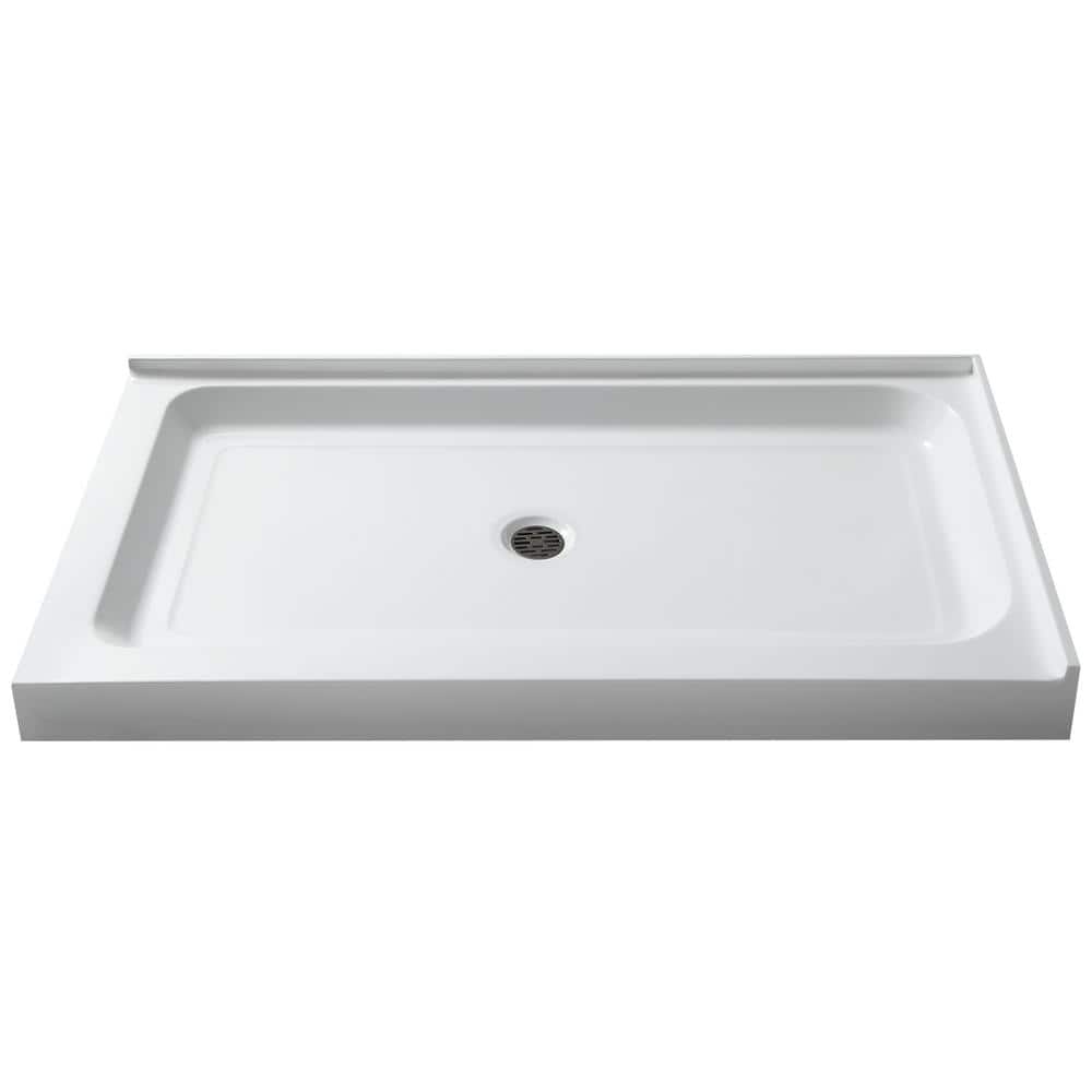 Port Base Series 36 in. L x 48 in. W Corner Shower Shower Pan Base with Cen