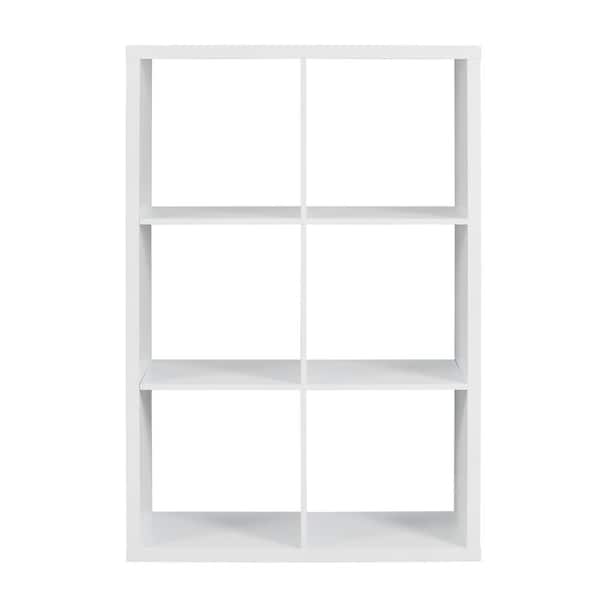 Linon Home Decor Dillon White 6-Cubby Horizontal or Vertical Storage Cabinet