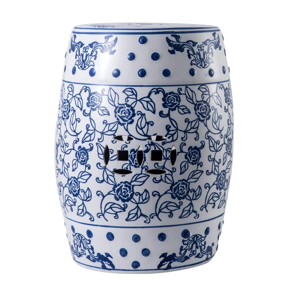 Oriental Chinese Style Glazed Porcelain Ceramic Garden Stool
