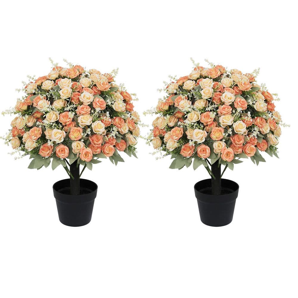 24 in Artificial Rose Decoration Lifelike Faux Floral Plants 2 Pots price history on PriceWatchPro