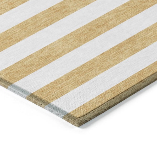 Chantille ACN528 Gold 5 ft. x 7 ft. 6 in. Machine Washable Indoor/Outdoor Geometric Area Rug