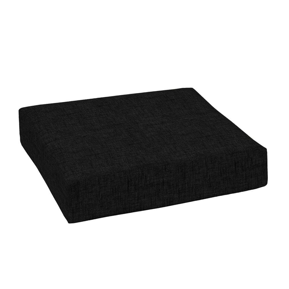 ARDEN SELECTIONS 24 In X 24 In Outdoor Lounge Chair Cushion In Black   Arden Selections Lounge Chair Cushions Zm13729b D9z1 64 1000 