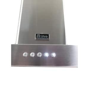 30 in. 500 CFM Ducted Wall or Ceiling Vented Wall Mounted Commercial Style Range Hood in Stainless Steel