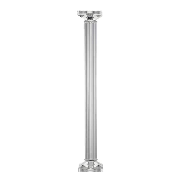 A & B Home 22.8 in. Crystal Clear Candle Holder