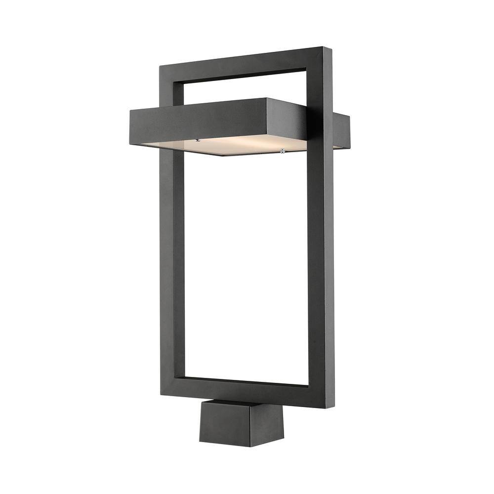 Filament Design  Luttrel 1-Light 21.62 inch Black Aluminum Hardwired Outdoor Post Light with Square Standard Fitter with Integrated LED - 1