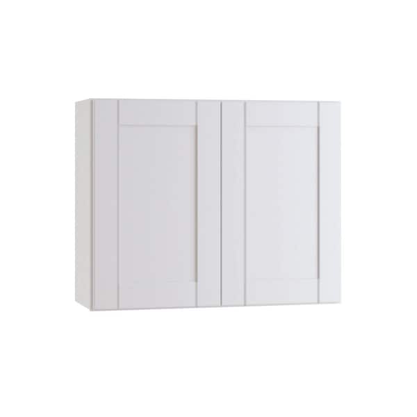 Home Decorators Collection Washington Vesper White Plywood Shaker Assembled Wall Kitchen Cabinet Soft Close 30 in W x 12 in D x 24 in H