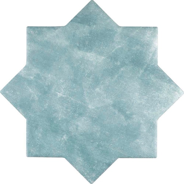 Siena Green 5.35 in. x 5.35 in. Matte Ceramic Star-Shaped Wall and Floor Tile (5.37 sq. ft./case) (27-pack)