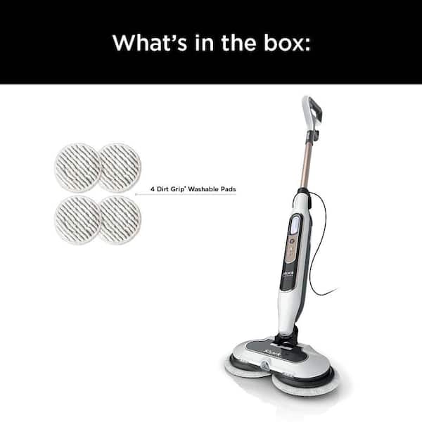 Steam and Scrub Corded Steam Mop and Cleaner for Hard Floors White with Steam Blaster Technology that scrubs sanitizes