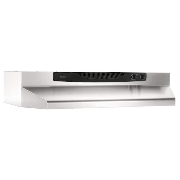 Broan-NuTone AR1 Series 30 in. 270 Max Blower CFM 4-Way Convertible Under-Cabinet  Range Hood with Light in Stainless Steel AR130SS - The Home Depot