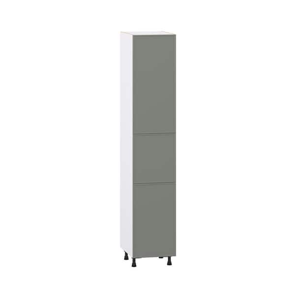 Fairview 18 in. W x 24 in. D x 94.5 in. H Slim Shaker Assembled Pantry Kitchen Cabinet in Moss Green