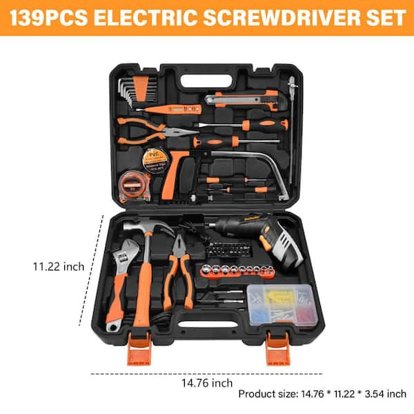 139-Piece Home Tool Kit with Hard Shell Carrier