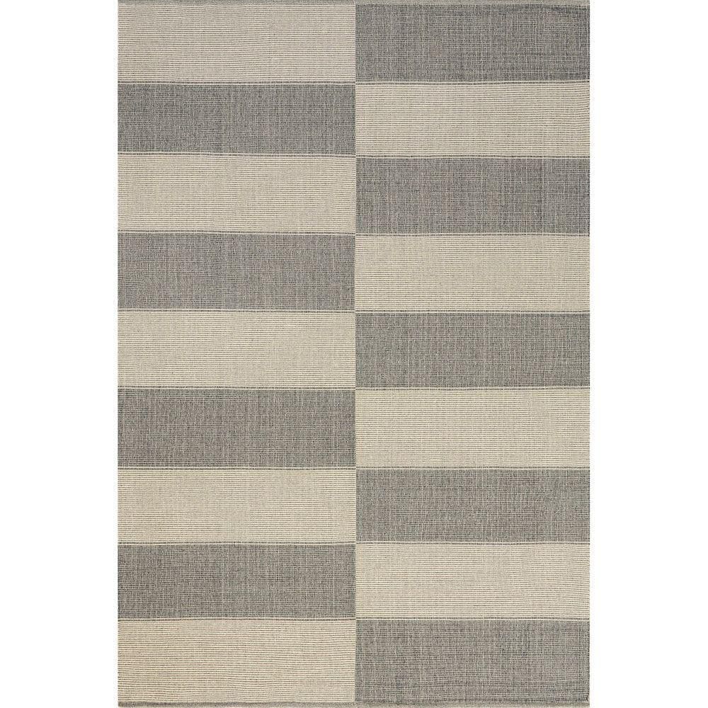 Boxelder Checked Cotton Gray Doormat 3 ft. x 5 ft. Area Rug price history on PriceWatchPro