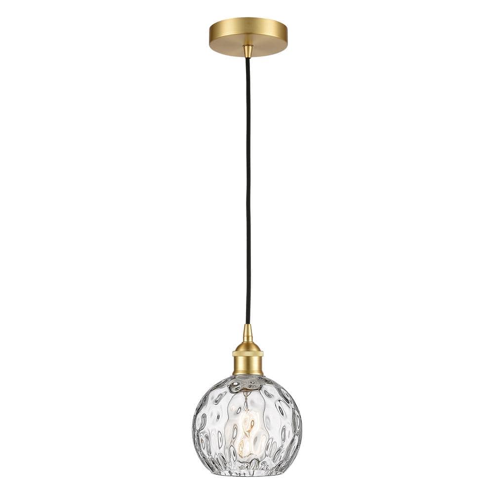Athens Mini Pendant Light with Clear Glass Shade and Satin Gold Finish