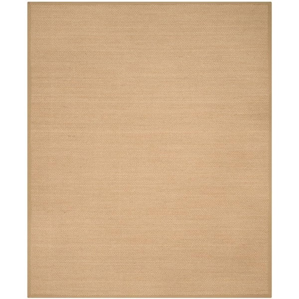 Natural Fiber Maize/Gray 10 ft. x 14 ft. Woven Border Area Rug
