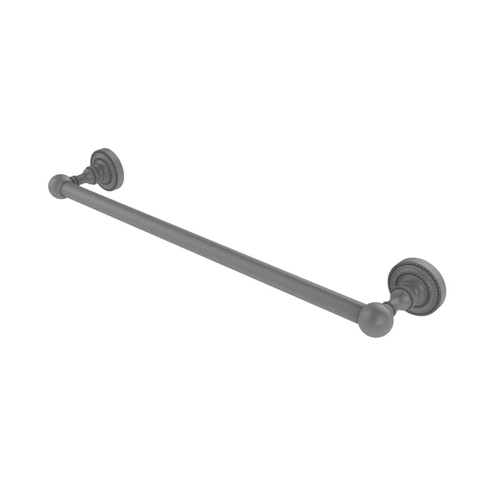 Allied Brass Dottingham Collection 36 in. Wall Mounted Towel Bar in Matte Gray