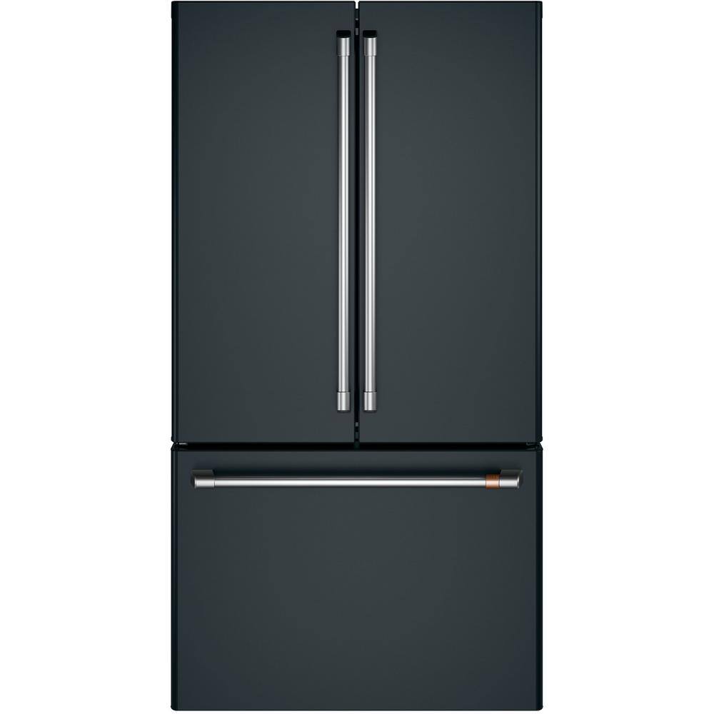 Cafe 23.1 cu. ft. Smart French Door Refrigerator in Matte Black