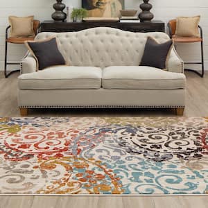 Renne Multi 5 ft. 3 in. x 7 ft. 10 in. Abstract Area Rug