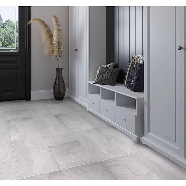 Sculpt 12.6 in. x 24.6 in. Gray Porcelain Matte Wall and Floor Tile (10.76 sq. ft./case) 5-Pack