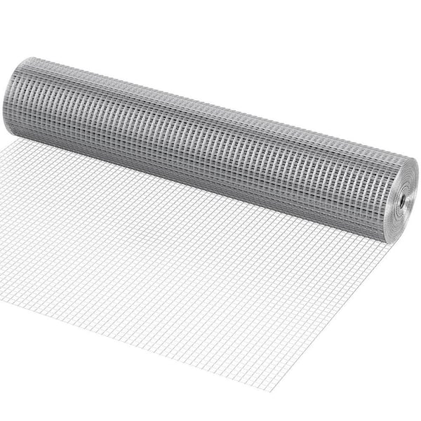 VEVOR Hardware Cloth 1/2 in. x 3 ft. x 50 ft. 19-Gauge Hardware Cloth Galvanized Wire Mesh Roll Chicken Wire Fencing Wire Mesh