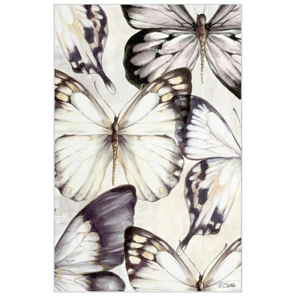 Multi-Colored 5 ft. x 8 ft. Cluster of Butterflies Washable Art Area Rug