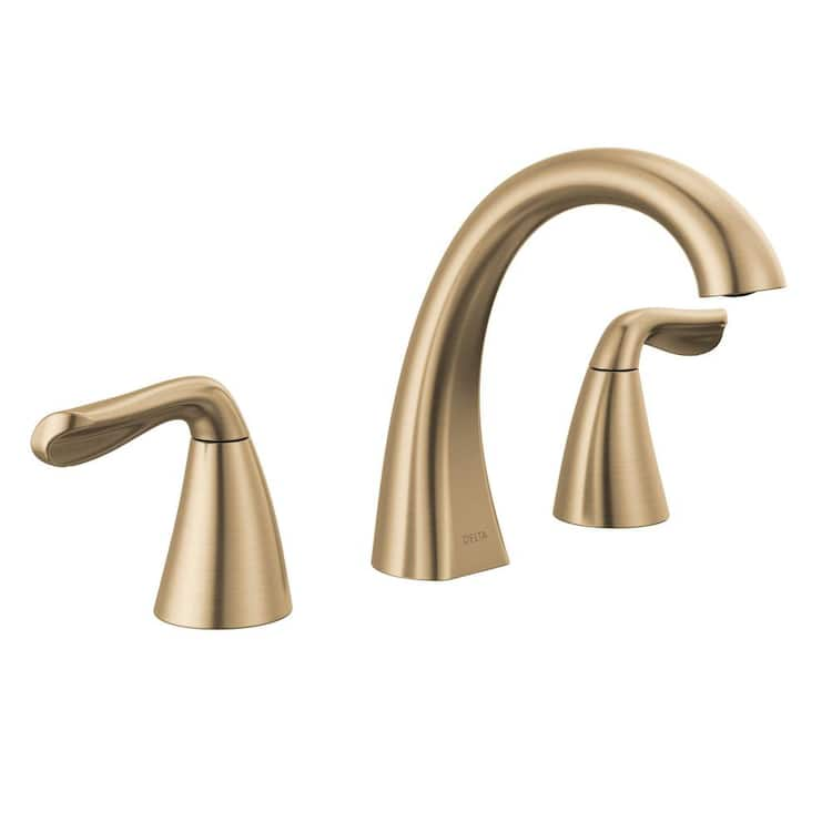 Delta Faucet Two Handle Widespread Bathroom Faucet, Bronze