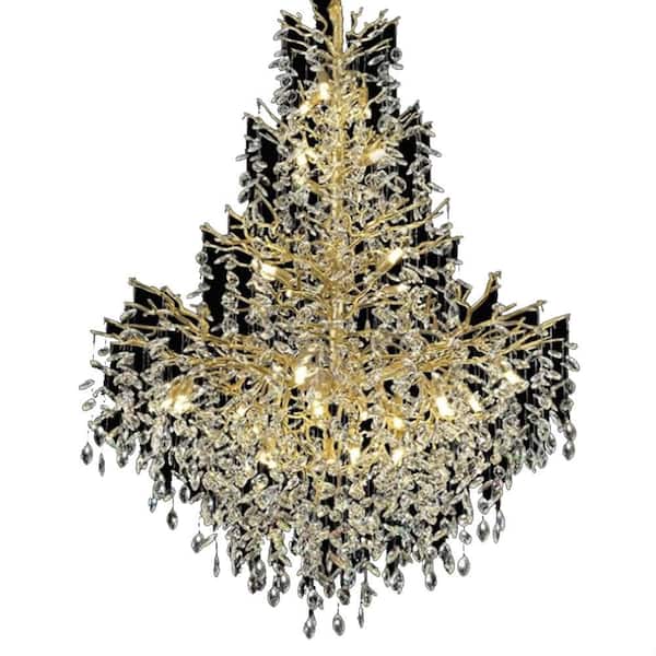 Modern Chandelier 39 in. 20-Light Gold Chandelier for Dinning Room, Living Room, Foyer, Bedroom