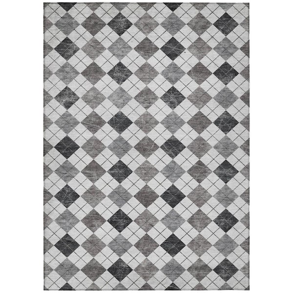 Chantille Machine Washable Indoor/Outdoor Abstract ACN2237 Gray 2 ft. 6 in. x 3 ft. 10 in. Area Rug